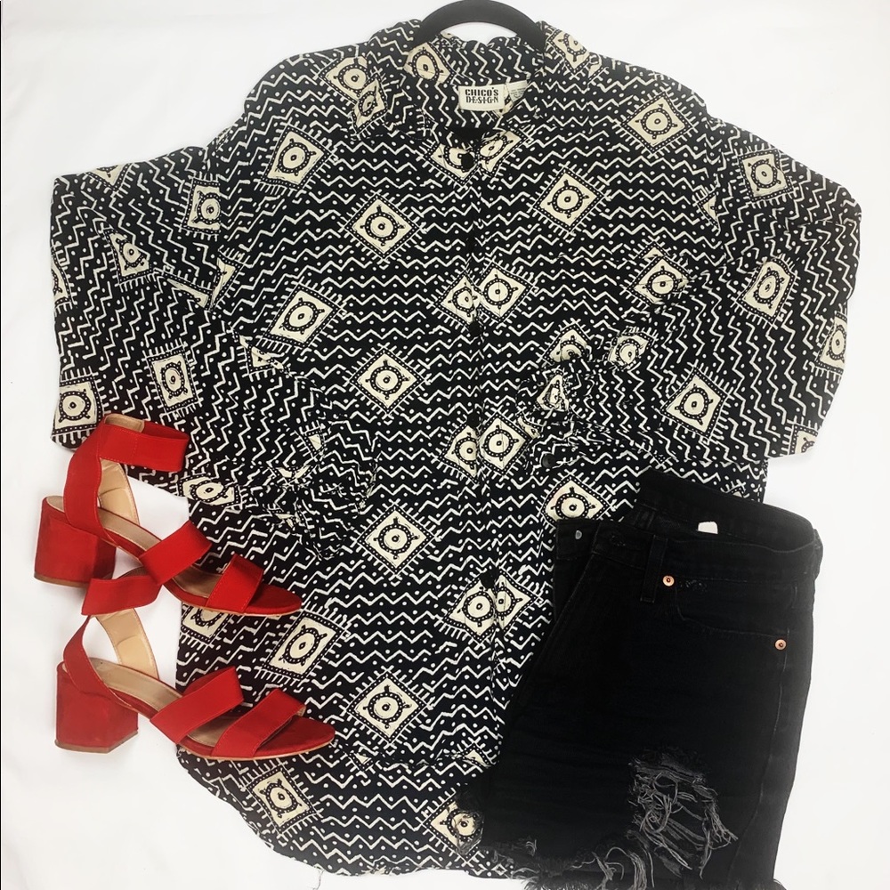 Tribal Print Long-Sleeve Blouse by Chico’s Design